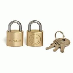 Замок навесной Апекс PDВ-20-20-Blister (2Locks+3Keys) для чемоданов