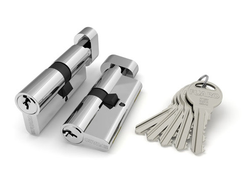 Цилиндровый механизм Fuaro (Фуаро) с вертушкой R302/60 mm-BL (25+10+25) CP хром 5 кл. БЛИСТЕР