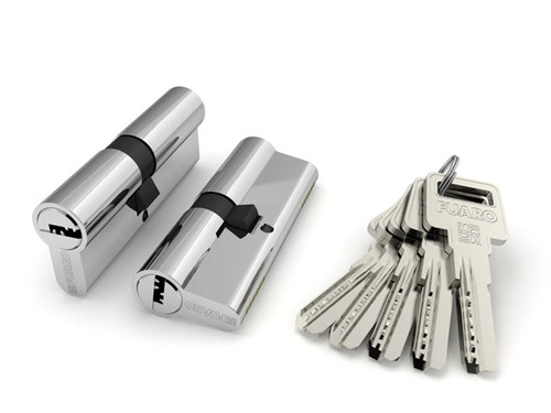 Цилиндровый механизм Fuaro (Фуаро) R600/80 mm-BL (35+10+35) CP хром 5 кл. БЛИСТЕР