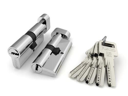 Цилиндровый механизм Fuaro (Фуаро) с вертушкой R602/68 mm (26+10+32) CP хром 5 кл.
