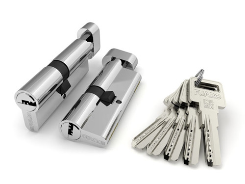 Цилиндровый механизм Fuaro (Фуаро) с вертушкой R602/80 mm (35+10+35) CP хром 5 кл.
