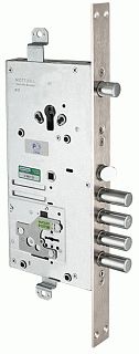 Замок врезной MOTTURA двухсистемный 54.J939M My Key S левый (уст.ключ), перекод. с торца, кл. 40 мм