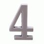 Цифра дверная Аллюр "4" на клеевой основе  хром