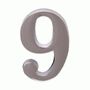 Цифра дверная Аллюр "9" на клеевой основе  хром