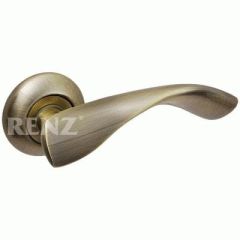 Комплект дверных ручек RENZ DH 22-08 AB Мантуя антик бронза