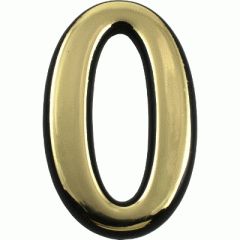 Цифра дверная Аллюр Большая пластик "0" золото