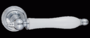 Комплект дверных ручек RENZ DH 615-16 CP/WH Мишель  хром блест./керам.белая